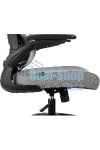 Кресло руководителя Бюрократ Sigma 1 серый, сетка/ткань, крестов. пластик