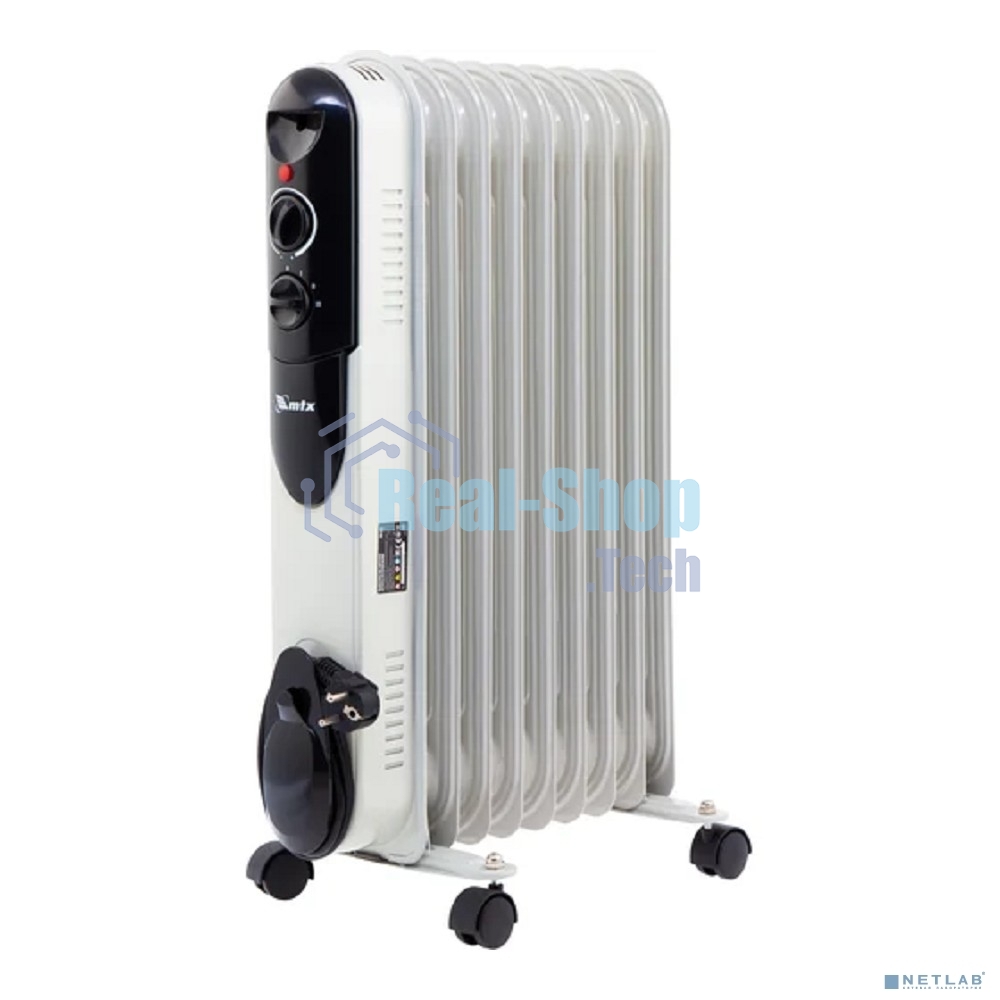 Обогреватель масляный MTX OCH-2000, белый, 2000 Вт, 20 м2, термостат