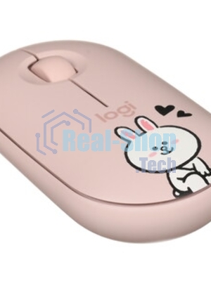 Мышь беспроводная Logitech Pebble M350 розовый, 1000 dpi, радиоканал, Bluetooth, USB, кнопки - 3