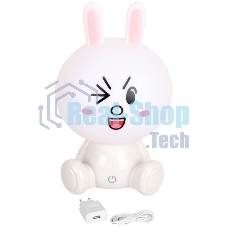 Светильник настольный Camelion KD-837 C01 белый LED на струбц., 7Вт,230В,450лм,сенс.рег.ярк и цвет.темп,USB-5В,1А
