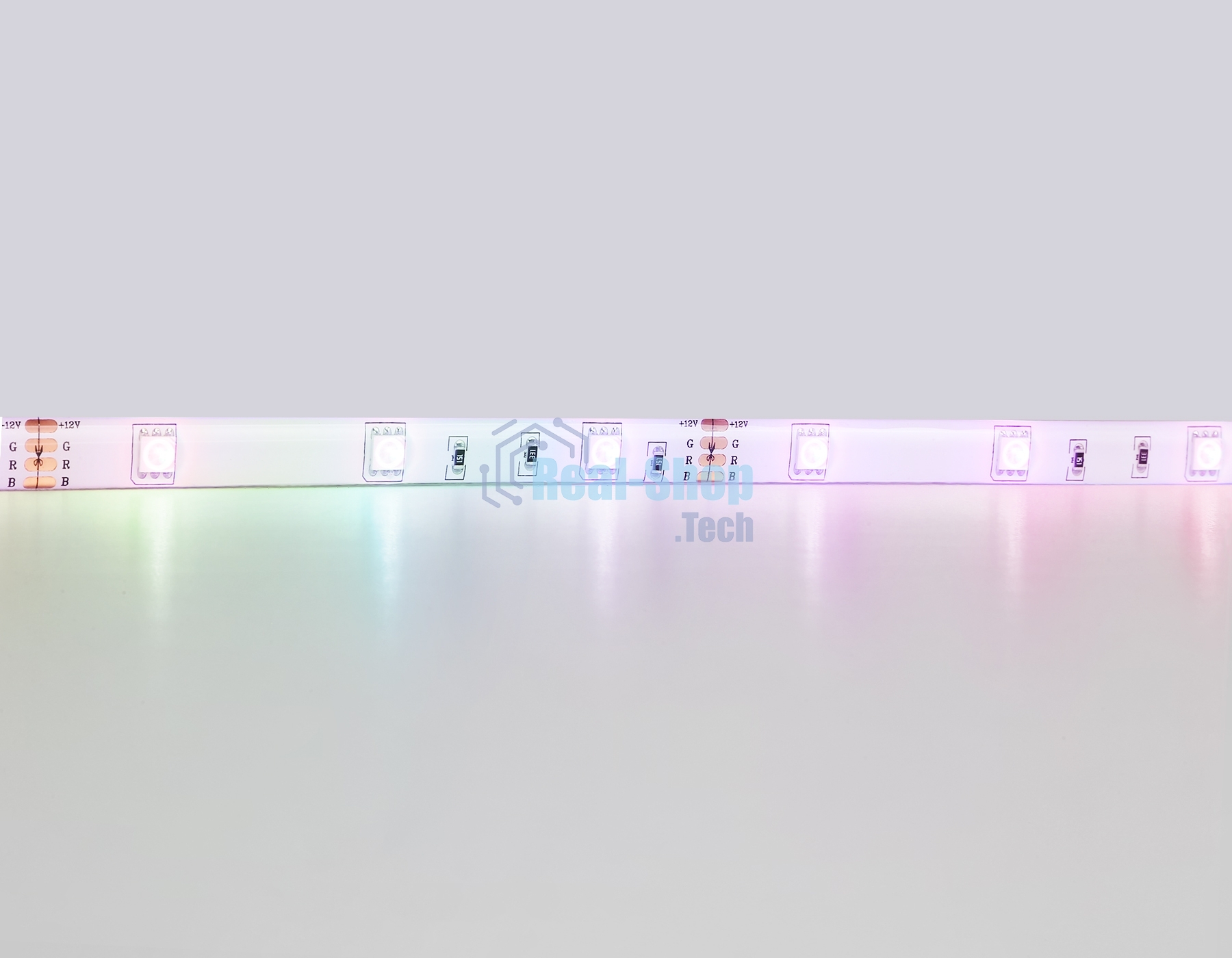Комплект светодиодной ленты GS2501 5050 30Led/ 7.2W m/ 12V IP65 RGB/ 5000*10*2.87mm (4 конт.)