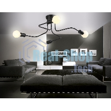 Светильник Ambrella light TR8022/4 BK черный E27*4 max 40W D715*205