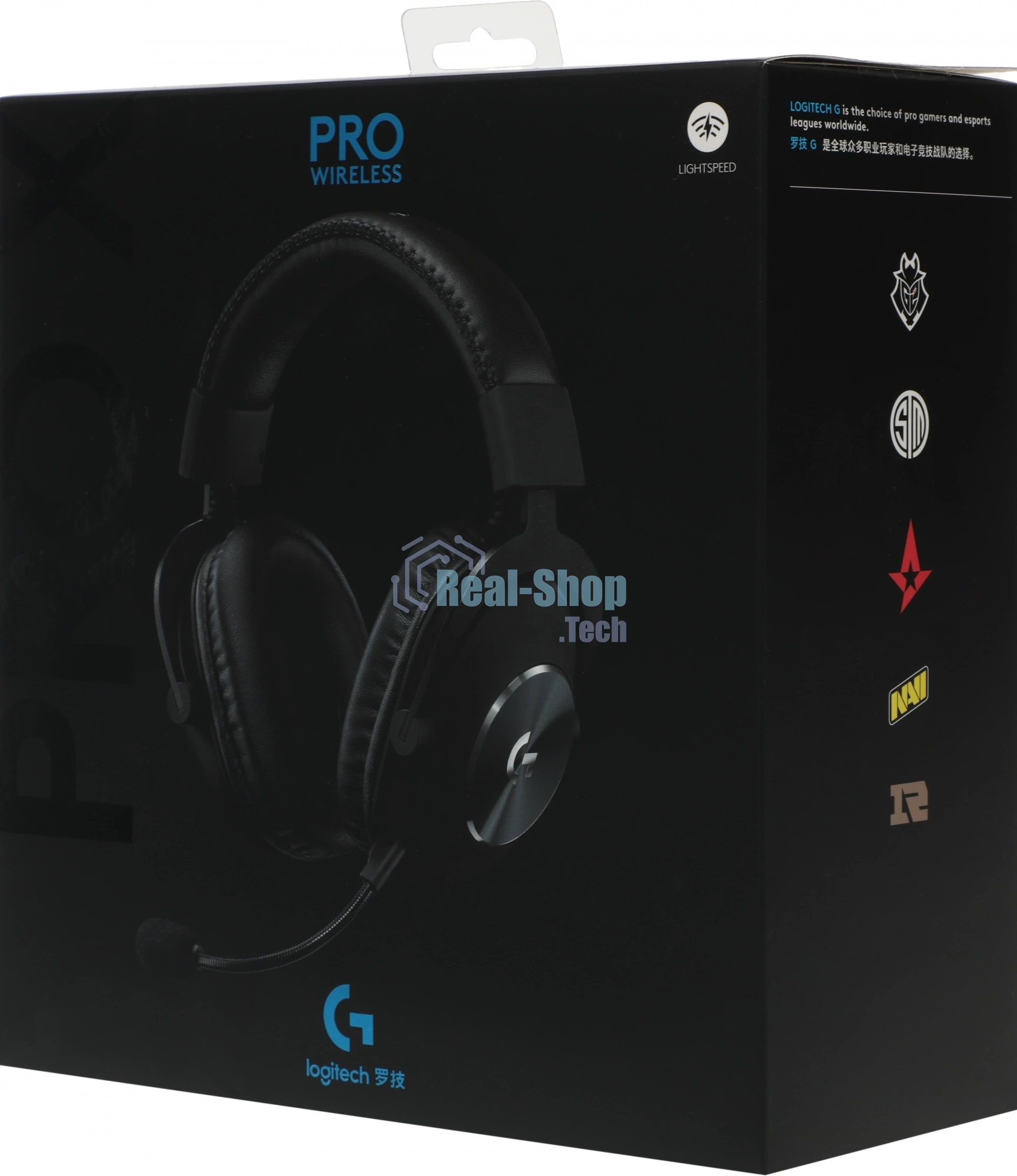 Гарнитура Logitech G PRO X чёрный, беспроводная, USB, подвижный микрофон, отсоединяемый кабель 2 м