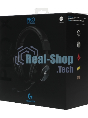 Гарнитура Logitech G PRO X чёрный, беспроводная, USB, подвижный микрофон, отсоединяемый кабель 2 м