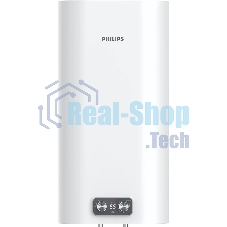 Водонагреватель электрический Philips YB AWH1616/51(50YB) белый, накопительный, 50 л, 2 кВт, настенный, вертикальный, плоский корпус, бак из нержавеющей стали, сухой ТЭН, механическое управление с LED-дисплеем