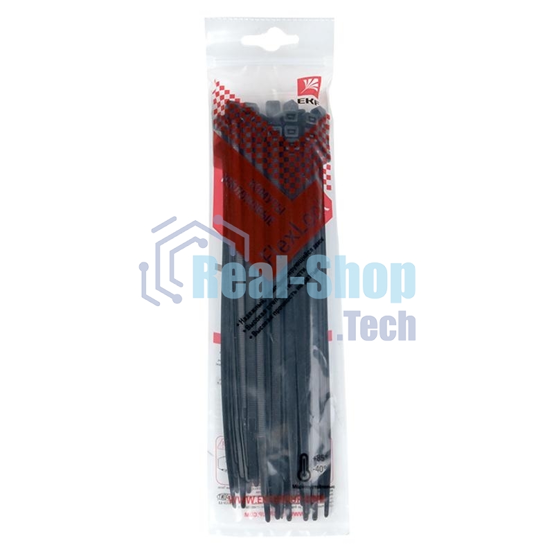 Хомут P6.6 4.8x200 FlexLock стандартный черн. (уп.50шт) PROxima EKF plc-fl-ctsb-4.8x200-r
