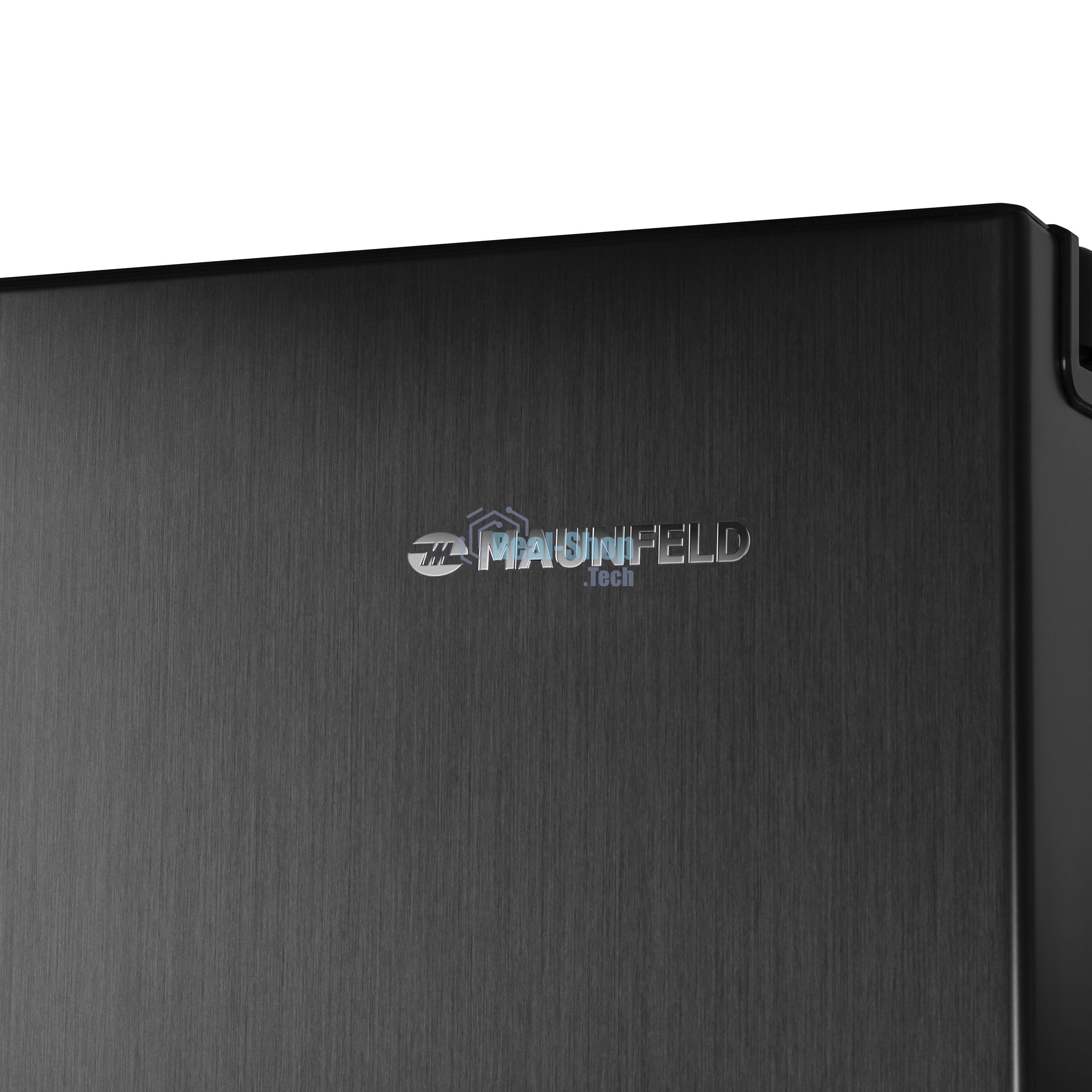 Холодильник Maunfeld MFF177NFSB черный глянц. двухкамерный 263/170л морозилка сбоку, No Frost, Side by Side