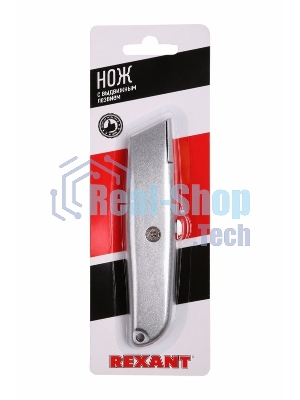 Нож с трапециевидным выдвижным лезвием Rexant