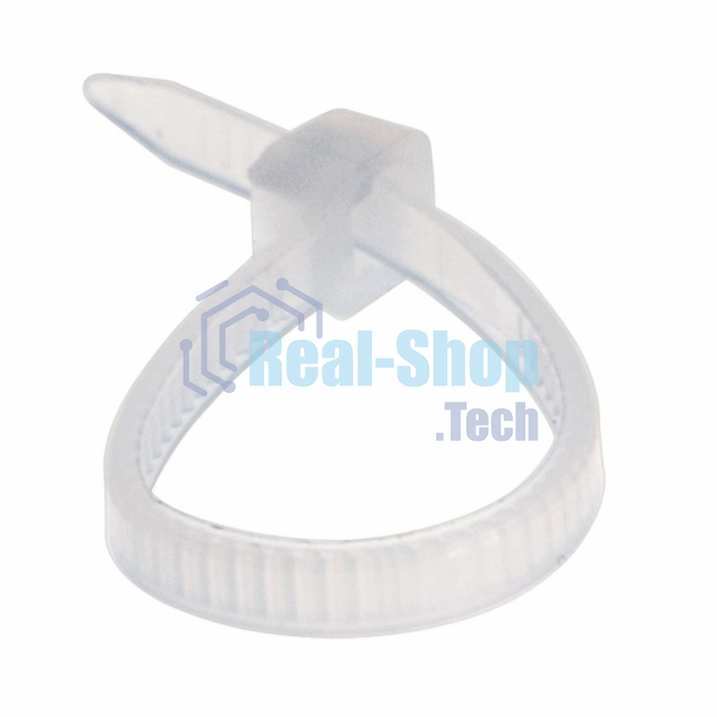 Хомут-стяжка кабельная нейлоновая Rexant 100 x3,6 мм, белая, упаковка 100 шт.