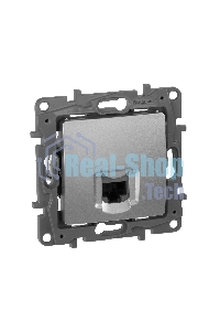 Информационная розетка RJ 45, категория 5e, UTP, Etika, алюминий