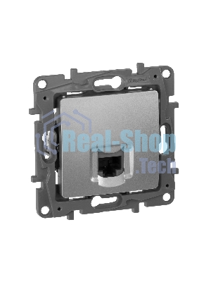 Информационная розетка RJ 45, категория 5e, UTP, Etika, алюминий