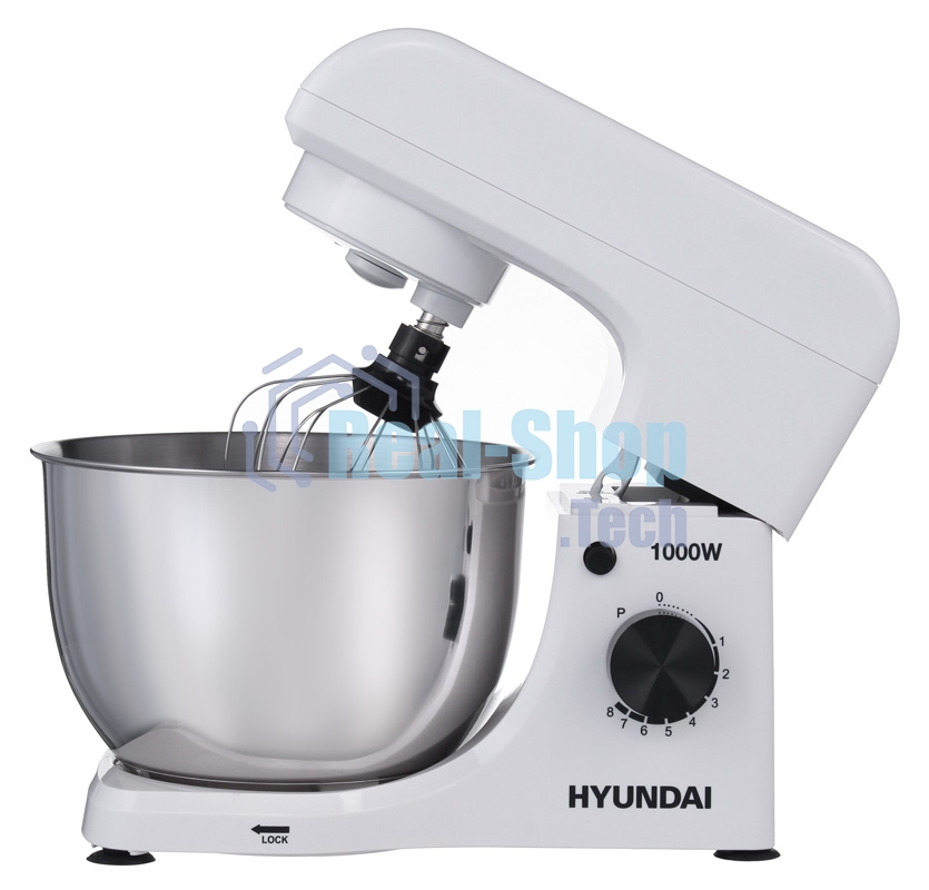 Миксер планетарный Hyundai HYM-S4451 1000Вт белый/черный