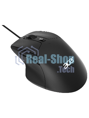 Мышь проводная Acer OMW130 черный, 3600 dpi, USB, кнопки - 6