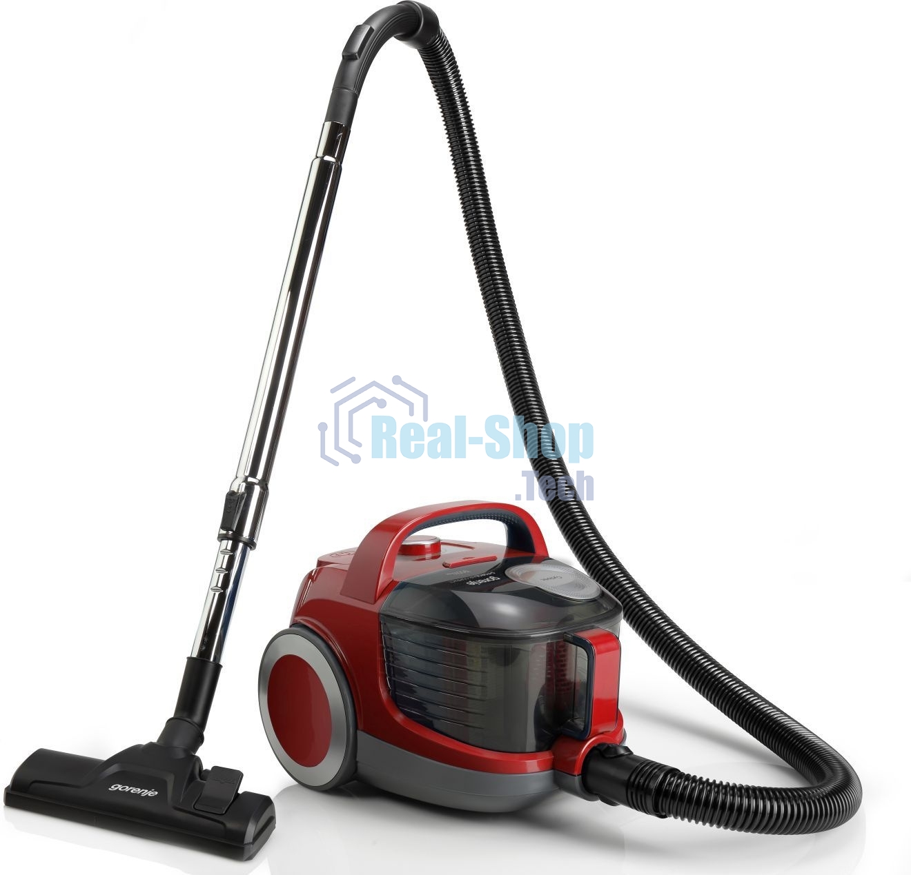 Пылесос Gorenje VC1901GACRCY черный/красный, 300/1900 Вт, уборка сухая, пылесборник контейнер 2.2 л