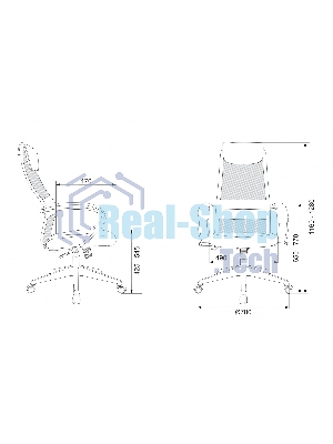 Кресло Бюрократ CH-607 TW-01 черный, сетка, подголовник