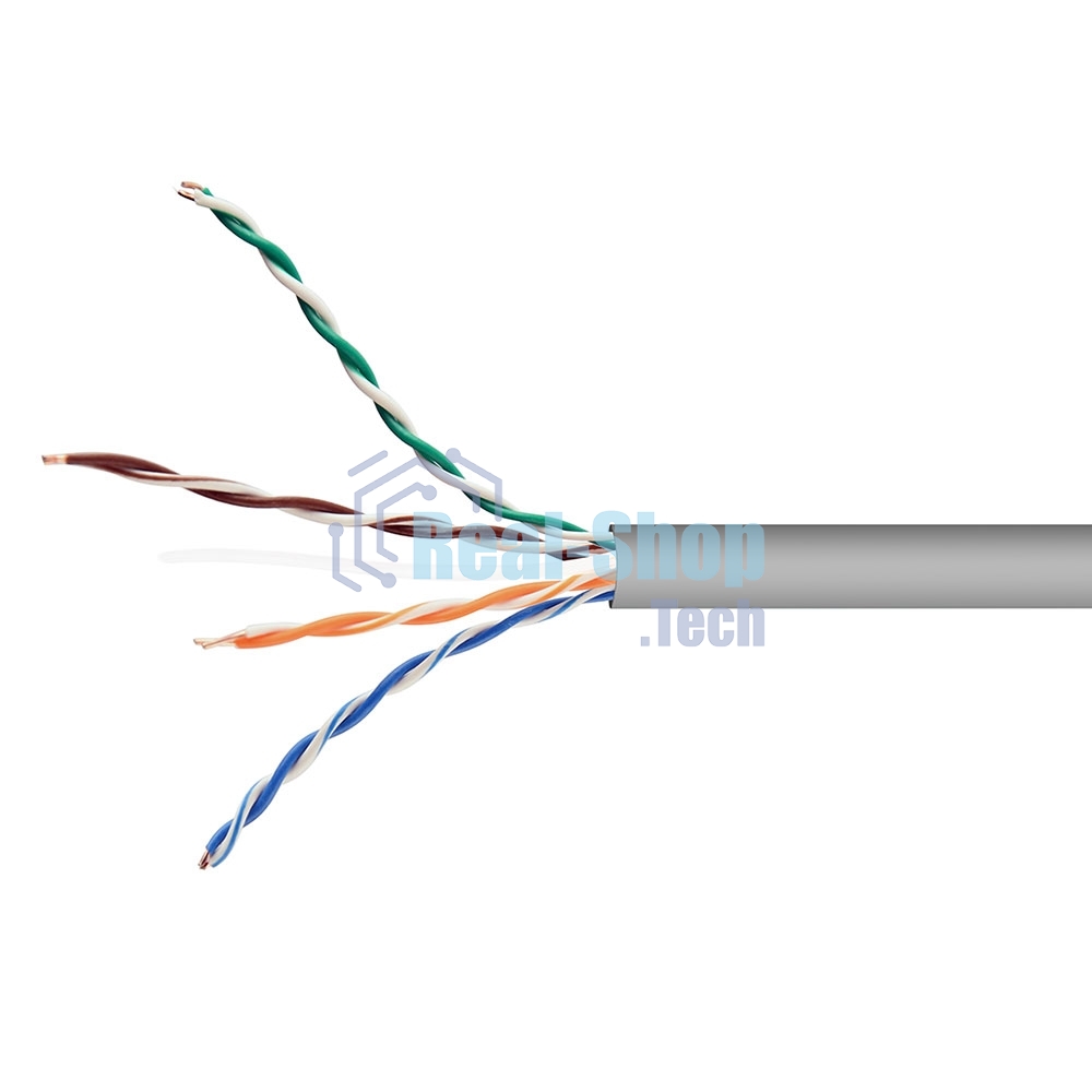 Кабель Cablexpert UPC-5051E-4-CU/100, UTP indoor 4x2x0.51, медный, кат.5e, однож., 100м, box, серый