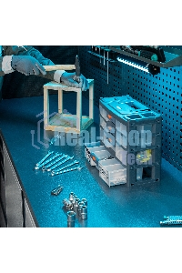 Органайзер для хранения с выдвижными лотками 310х150х260мм, 4 секции, пластик Stels