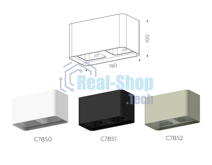 Корпус светильника C7850 SWH белый песок 190*95*H100mm MR16 GU5.3