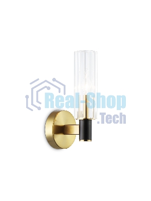 Настенный светильник Ambrella light LH55517 BK/BS/CL черный/латунь/прозрачный E14 max 40W 120*100*250