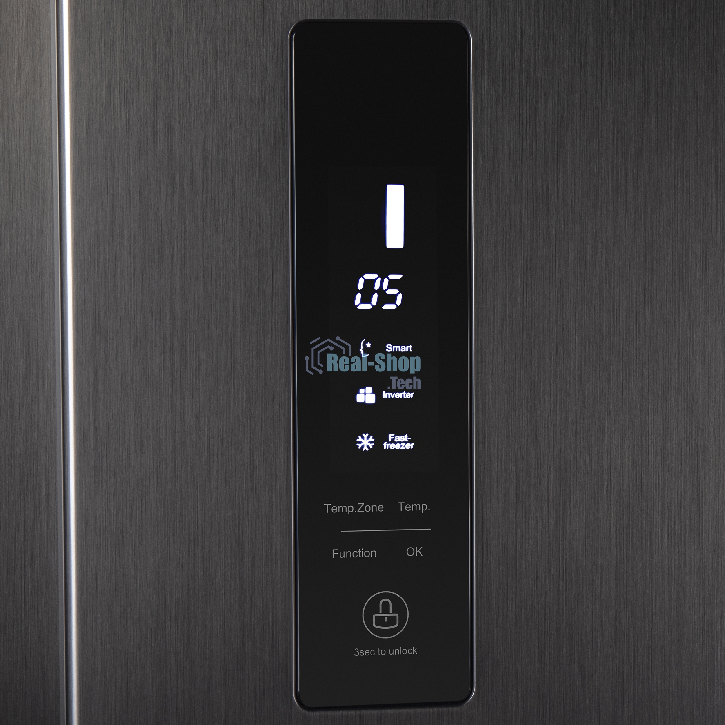 Холодильник Maunfeld MFF177NFSB черный глянц. двухкамерный 263/170л морозилка сбоку, No Frost, Side by Side