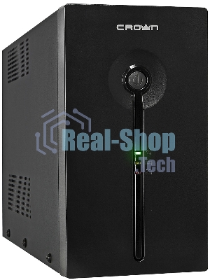 Источник бесперебойного питания CROWN Line Intractive CMU-SP800EURO USB 800VA\480W, корпус металл, 1x12V/9AH, розетки 4*EURO+1*IEC bybass, трансформатор AVR 140-290V, cъемный кабель 1.2 м, порт RJ11/45, порт USB, защита: от перегрузки, от КЗ, от скачков напряжения