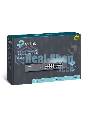 Коммутатор сетевой неуправляемый TP-Link SMB TL-SF1016DS 16 ports 10/100 Мбит/с
