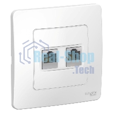 Розетка компьютерная 2-м СП Blanca RJ45 кат.5e бел. SchE BLNIS045451