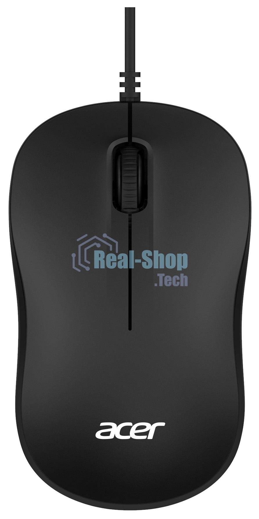 Мышь проводная Acer OMW140 черный, 1200 dpi, USB, кнопки - 3