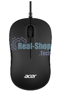 Мышь проводная Acer OMW140 черный, 1200 dpi, USB, кнопки - 3