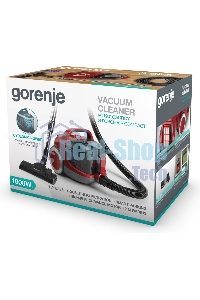 Пылесос Gorenje VC1901GACRCY черный/красный, 300/1900 Вт, уборка сухая, пылесборник контейнер 2.2 л