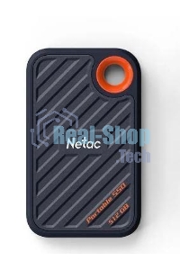 Внешний SSD Netac ZX20, 512 Gb, USB 3.2 Gen 2x2 Type-C, R/W 2000/1800, черный