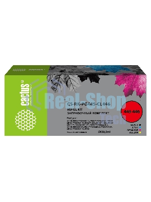 Заправочный набор Cactus CS-RK-PG445-CL446 голубой/пурпурный/желтый/черный набор 5x30мл для Canon Pixma MG2440/MG2540/
