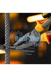 Плоскогубцы комбинированные Denzel диэлектрические трехкомпонентные рукоятки до 1000 В, 180 мм