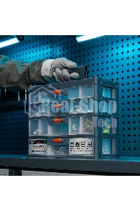 Органайзер для хранения с выдвижными лотками 310х150х260мм, 4 секции, пластик Stels