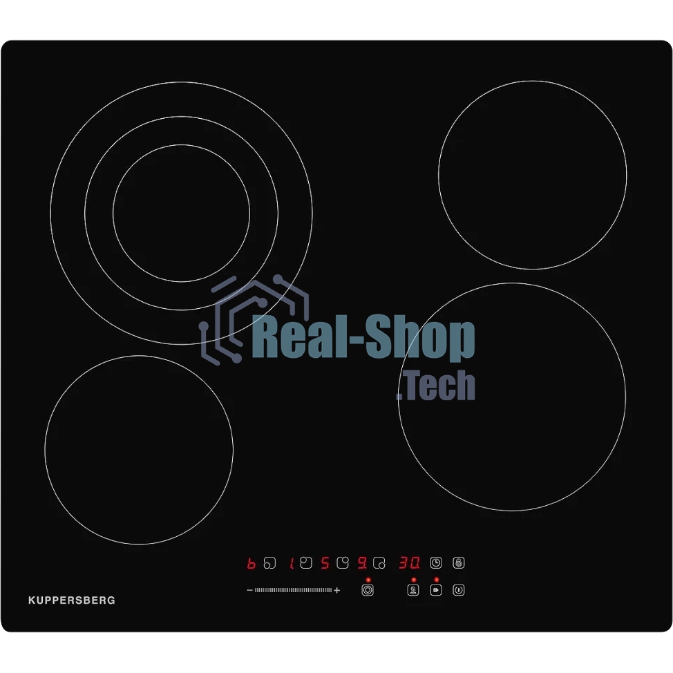 Встраиваемая электрическая панель Kuppersberg ECS 630 60 см, электрическая, 4 конфорки, черный
