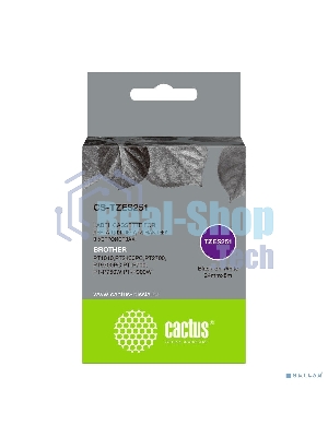 Картридж ленточный Cactus CS-TZES251 черный шрифт, белый фон (24 мм, 8 м) для Brother 1010/1280/1280VP/2700VP