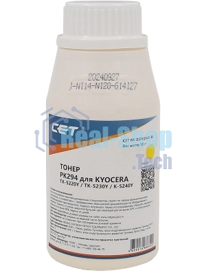 Тонер CET для Kyocera ECOSYS M5521cdn/M5526cdw/P5021cdn/P5026 Yellow (PK294) 50г/бут. (TK-5220Y/TK-5230Y/TK-5240Y) Japan
