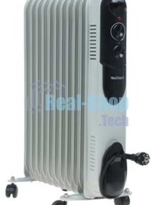 Обогреватель масляный Neoclima NC 9311, белый/черный, 2500 Вт, 25 м2, термостат