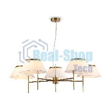 Люстра Ambrella light LH72473/5 BS/WH латунь/белый Е14/5 max 40W D1000*290-1080