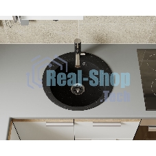 Мойка для кухни BAU Dream Pro D 48, без выпуска, черный камень