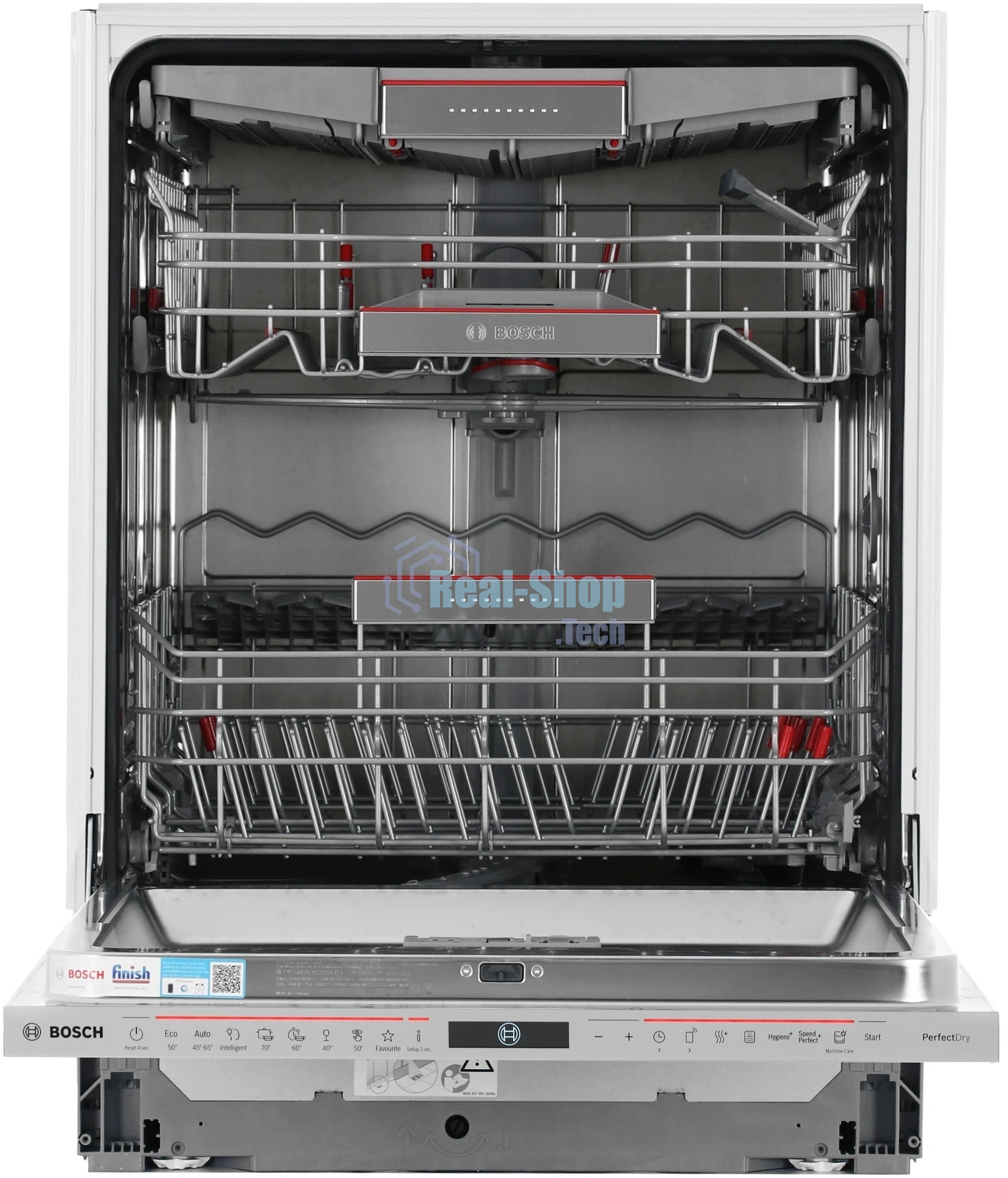 Встраиваемая посудомоечная машина Bosch SMV8YCX02E, серебристый, 59.8 см, 14 компл., 44 дБ, класс A