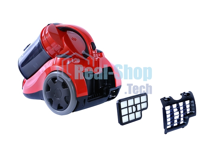 Пылесос Centek CT-2530 красный/черный, 400/2300 Вт, уборка сухая, пылесборник контейнер, 2 л