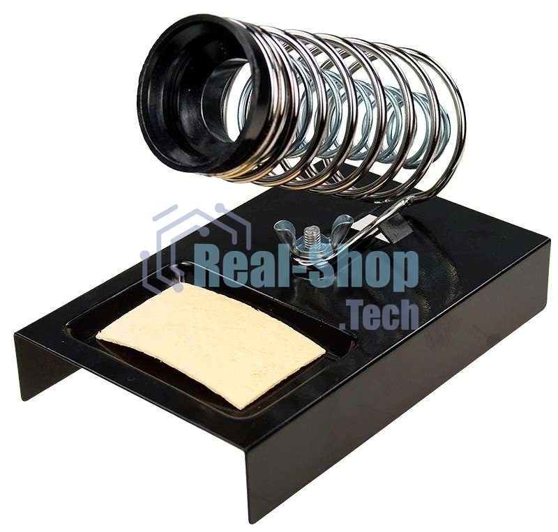 Подставка для паяльника Rexant, ниша квадратная, губка, металл