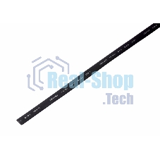 Термоусаживаемая трубка Rexant 7,0/3,5 мм, черная, упаковка 50 шт. по 1 м