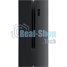 Холодильник Maunfeld MFF181NFSB черная сталь трехкамерный 320/154л морозилка снизу, Total No Frost, Side by Side