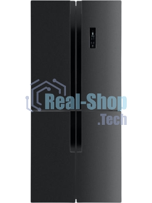 Холодильник Maunfeld MFF181NFSB черная сталь трехкамерный 320/154л морозилка снизу, Total No Frost, Side by Side