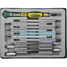 Набор KRAFTOOL Отвертки для точных работ с насадками, в боксе, 12 предметов 25611-H12