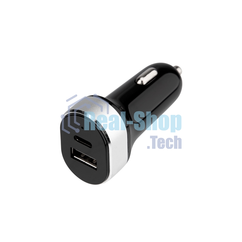 Автозарядка в прикуриватель Rexant АЗУ USB-A+USB-C, 3.1 A черный