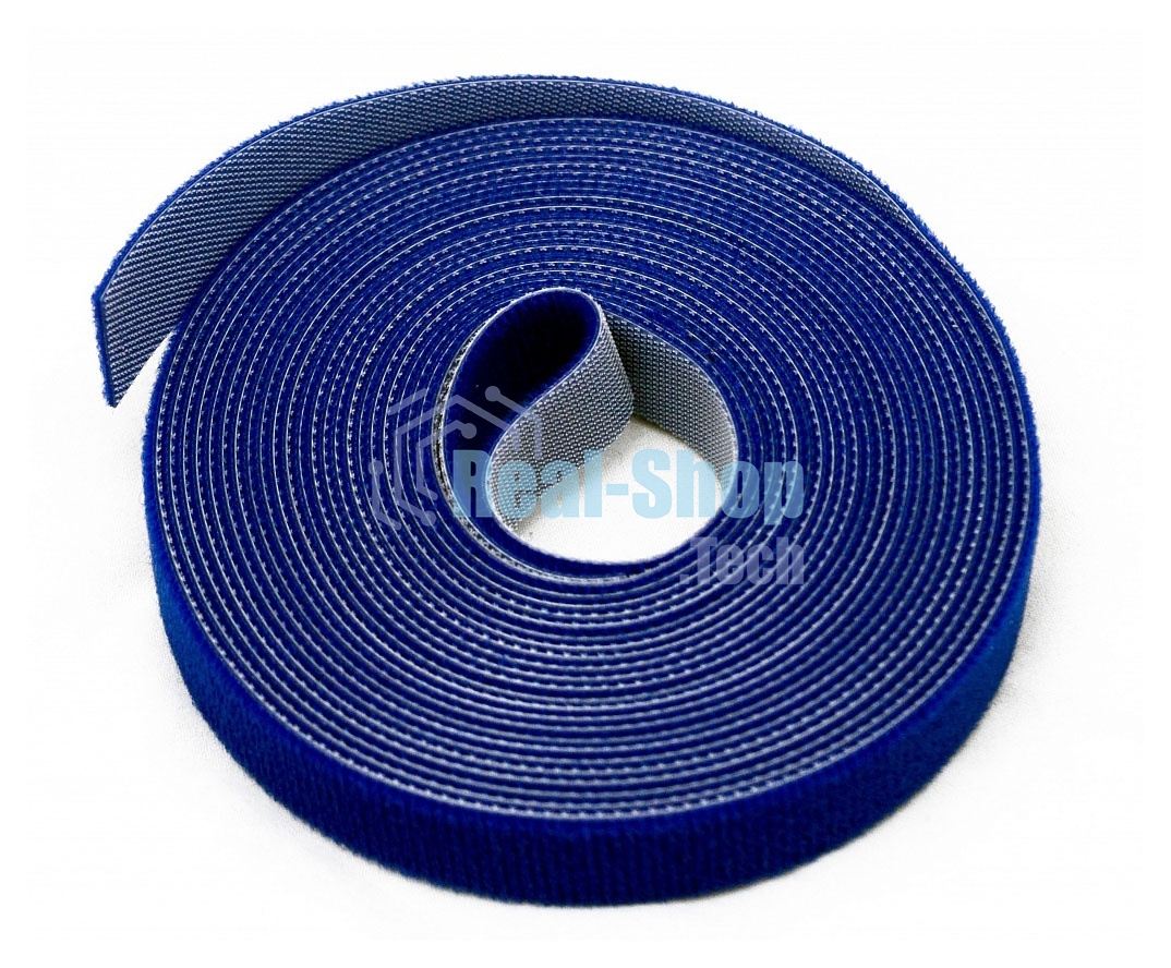 Лента (липучка) Hyperline WASNR-5x16-BL Лента (липучка) в рулоне, ширина 16 мм, длина 5 м, синяя