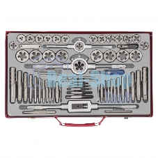 Набор метчиков и плашек Matrix М2-М20, 65 шт., метал. кейс